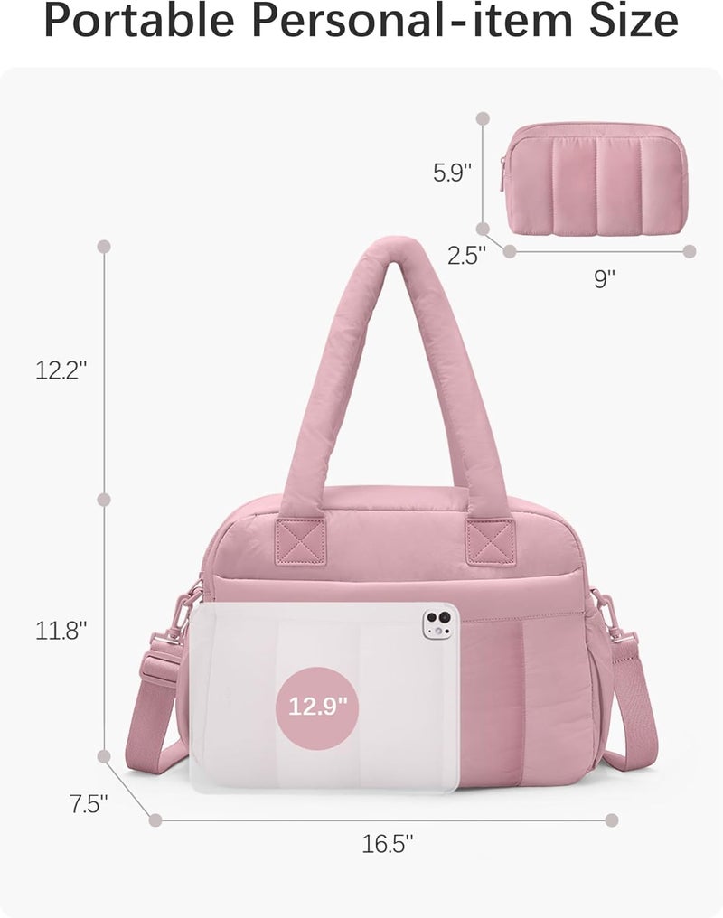 oscaurt Gym Bag for Women Lightweight Duffle Bag for Travel with Toiletry Pouch Water Resistant Carry On Weekender Overnight Duffel - Image 3